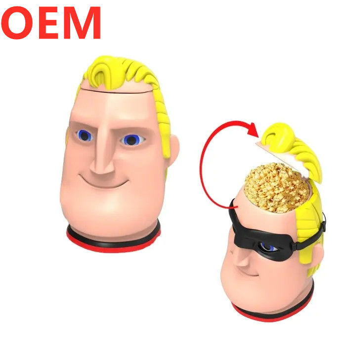Contenedor de popcorn de plástico de diseño 3D