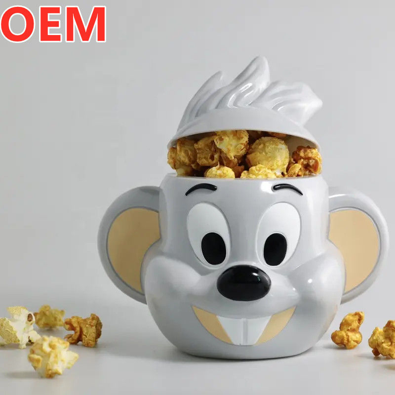 Contenedor de popcorn de plástico de diseño 3D