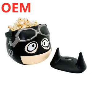 Fabrica personalizar 3d plástico popcorn cubo OEM diseño dibujo animado 3d popcorn cubo