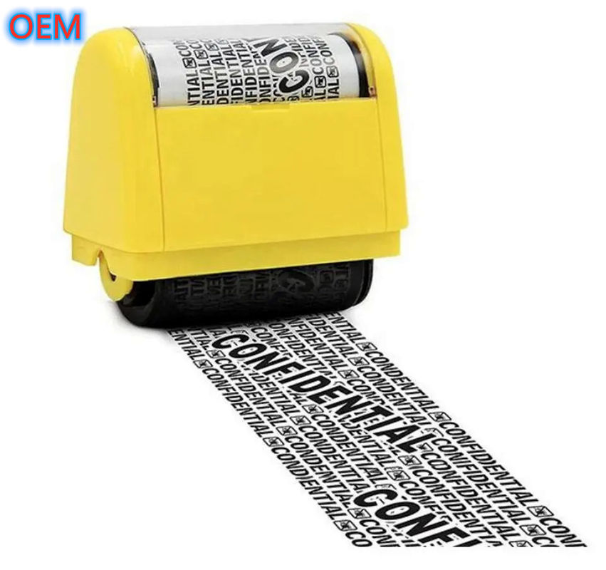 Estampilla de rodillo pre-tintada de protección de identidad de oficina de diseño OEM
