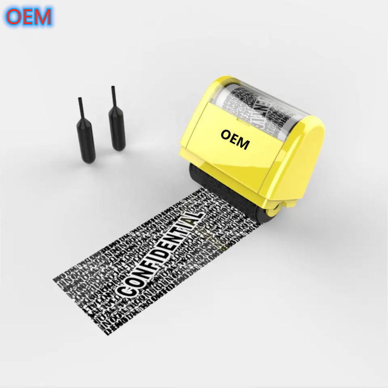 Estampilla de rodillo pre-tintada de protección de identidad de oficina de diseño OEM