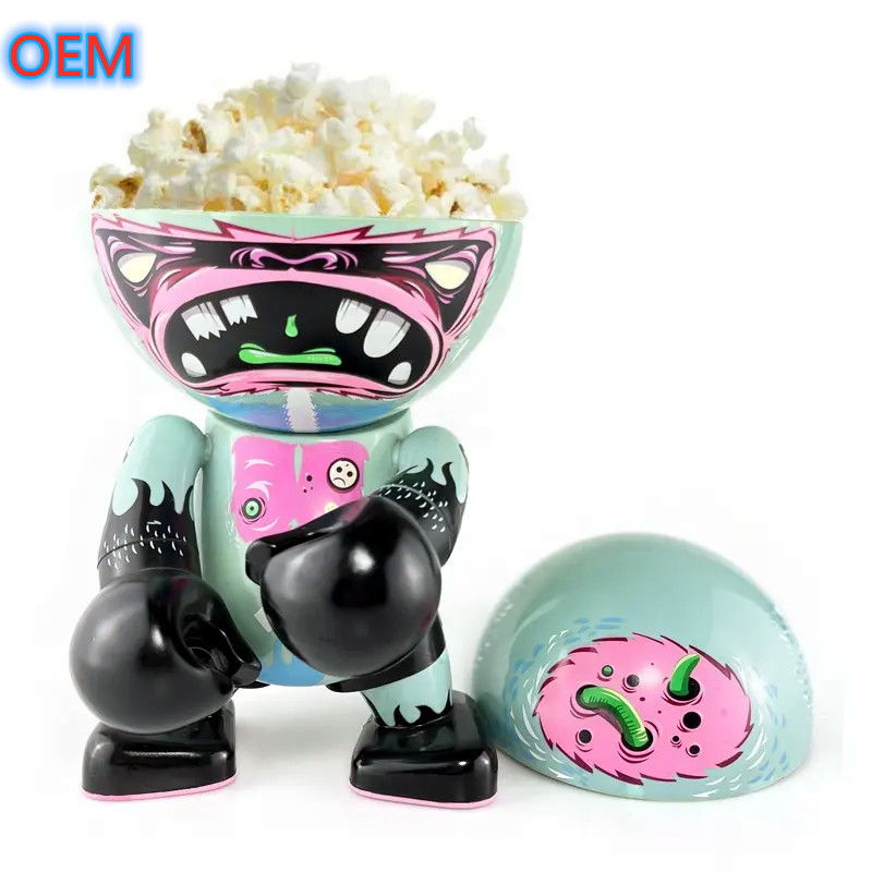Cartoon Popcorn Bucket Personalización, diseño OEM Bucket de palomitas de maíz de plástico de alta calidad