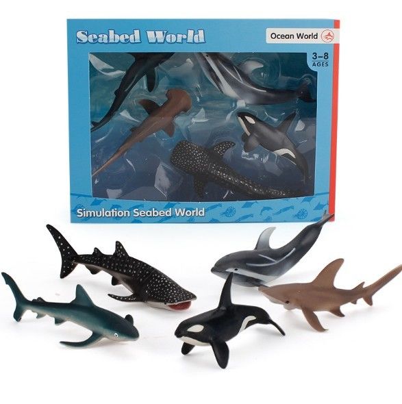 Fabrica OEM personalizada Simulación Vida marina Animales Modelo Kit de Acción Figuras Educación en miniatura