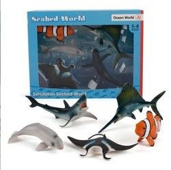 Fabrica OEM personalizada Simulación Vida marina Animales Modelo Kit de Acción Figuras Educación en miniatura