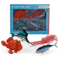 Fabrica OEM personalizada Simulación Vida marina Animales Modelo Kit de Acción Figuras Educación en miniatura