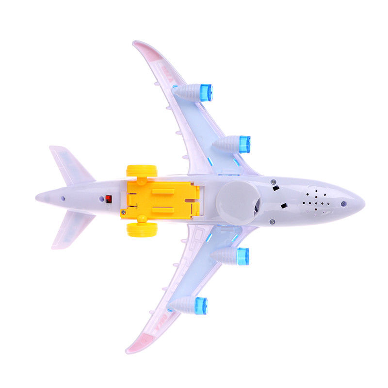 Ensamblaje DIY Airbus Avión piloto automático Relámpago Sonido Musical Iluminación juguetes Avión eléctrico juguete para niños Niños