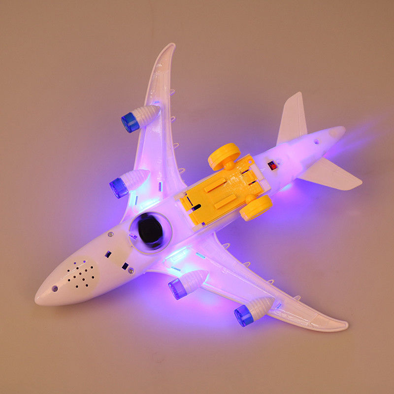 Ensamblaje DIY Airbus Avión piloto automático Relámpago Sonido Musical Iluminación juguetes Avión eléctrico juguete para niños Niños