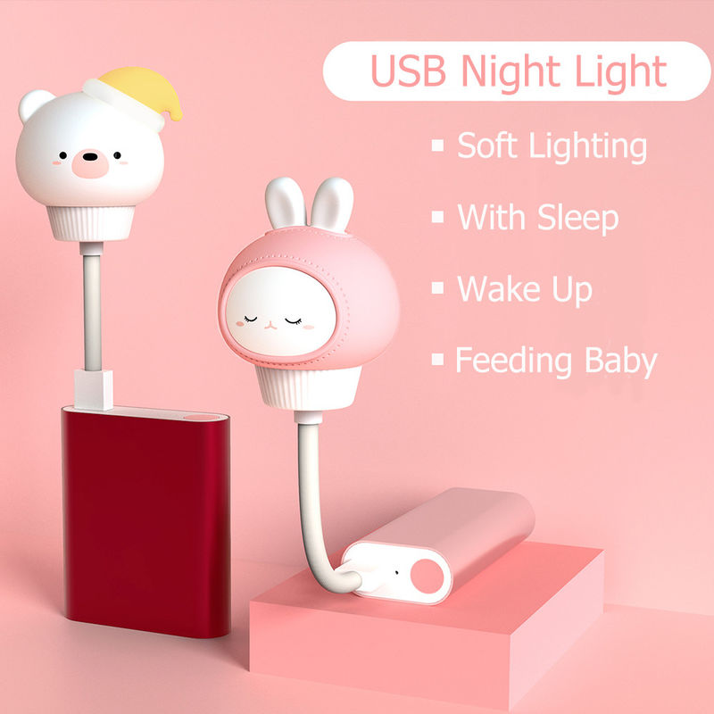 Fábrica personalizada lámpara de juguete PVC vinilo LED iluminación de juguetes dibujos animados USB lindos luces nocturnas