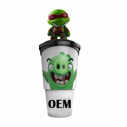 OEM 3D Coleccionable Diseñador Juguete Personaliza tu propia taza de plástico 3D Taza de bebida de dibujos animados