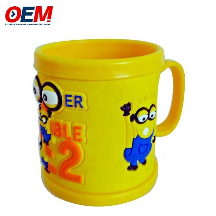 OEM fábrica personalizado hecho su propio diseño de plástico taza 3D tazas de plástico personalizado taza figura de juguete