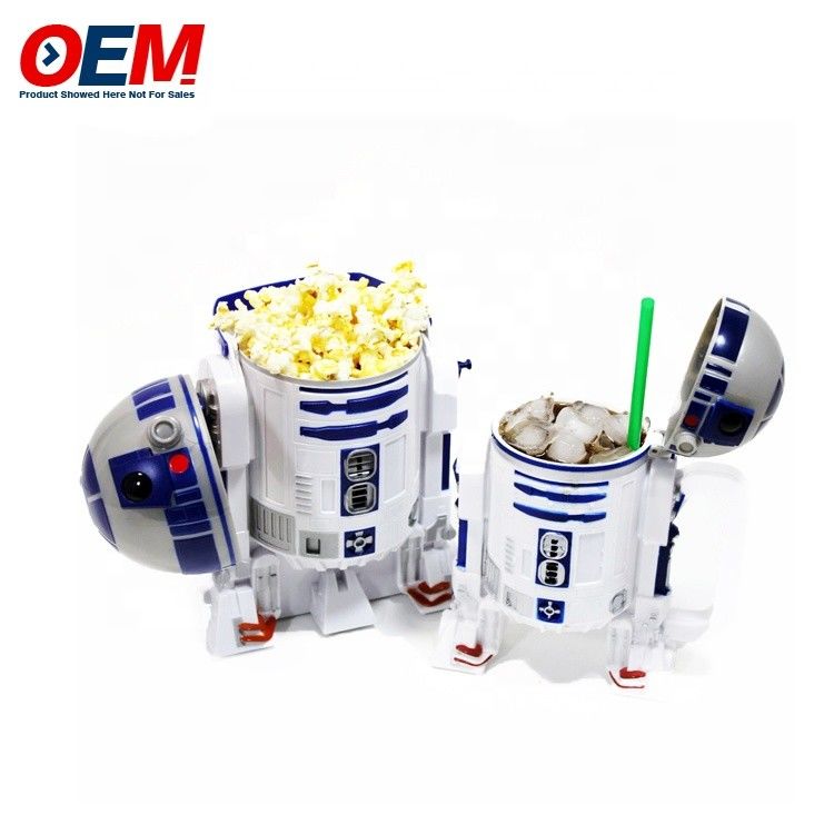Contenedor de palomitas de maíz de plástico personalizado Impreso Estrella de cine Balde de palomitas de maíz de cine con tapa