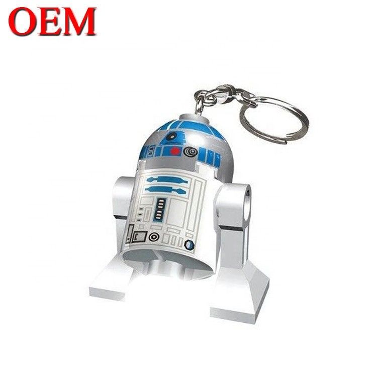 juguete de vinilo personalizado hacer 3D LED Cartoon Keychain Accesorios llavero de plástico para bolsos
