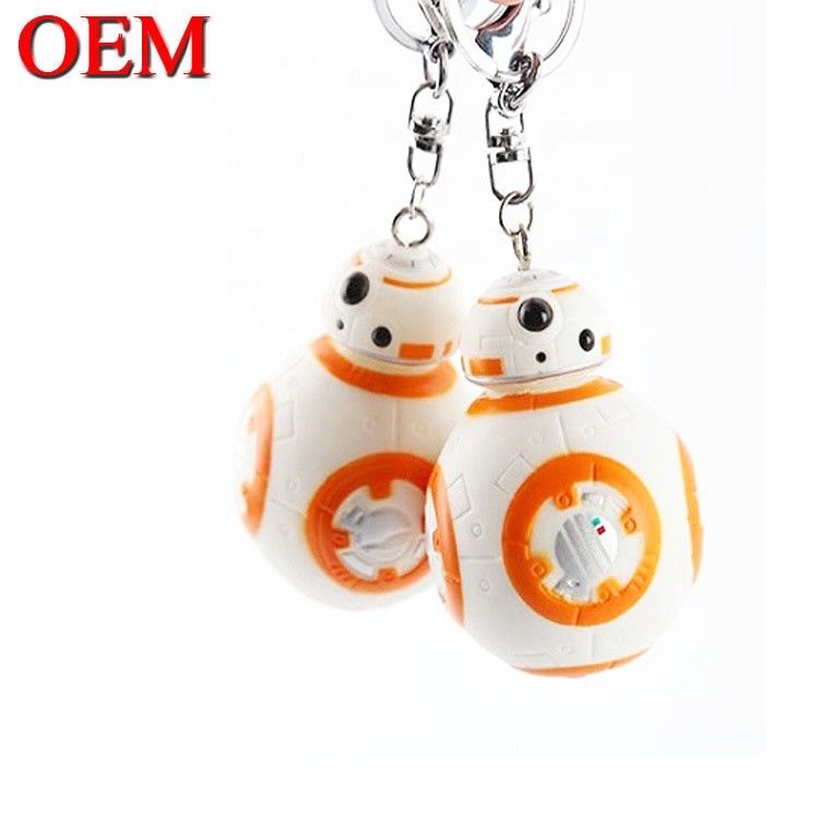 juguete de vinilo personalizado hacer 3D LED Cartoon Keychain Accesorios llavero de plástico para bolsos