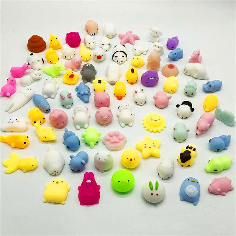 Fabrica OEM personalizado Animal Antistress Slimy Presionar juguetes divertidos juguetes Mini Mochi Squishy juguete