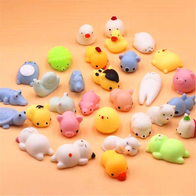 Fabrica OEM personalizado Animal Antistress Slimy Presionar juguetes divertidos juguetes Mini Mochi Squishy juguete
