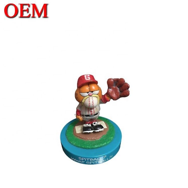 Fabricante OEM Figura de juguete de gato perezoso de plástico personalizado de PVC 3D Anime Inyección Arte juguetes de vinilo