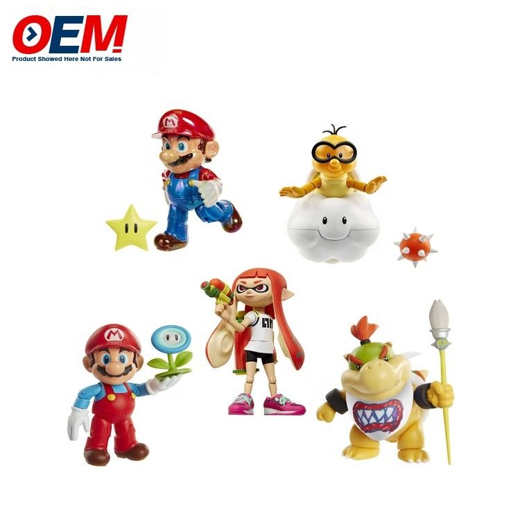 Juguetes de plástico de PVC de vinilo a medida de fábrica Juguetes personalizados de Kawaii Figure Mario