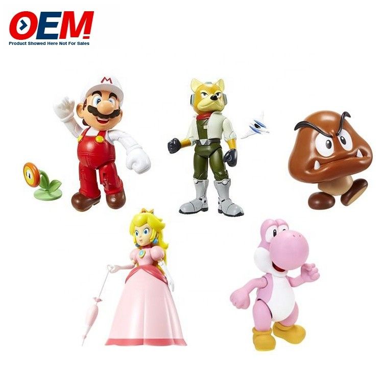 Juguetes de plástico de PVC de vinilo a medida de fábrica Juguetes personalizados de Kawaii Figure Mario