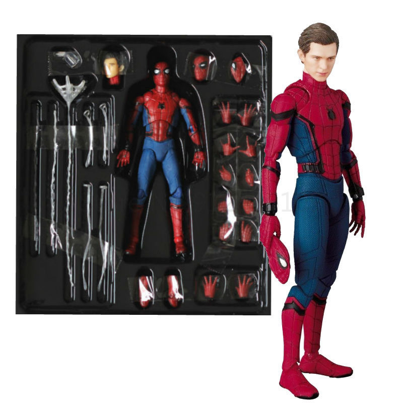 Personalizado de alta calidad 15cm Hombre Araña juguetes Tom Holland PVC Action Figure Spiderman Colección juguete con caja