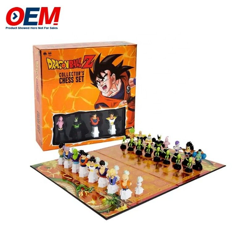 Juego de ajedrez de personajes de plástico PVC personalizado, figuras OEM, juego de tablero de ajedrez, juguete de ajedrez divertido
