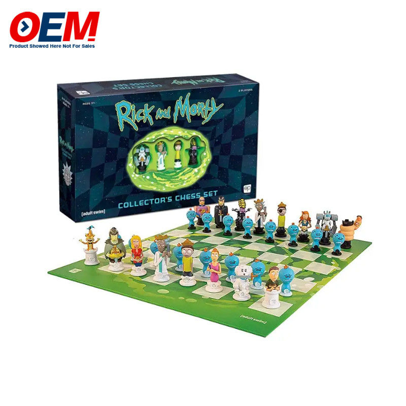 Juguetes de mesa personalizados de plástico para personajes de riesgo/ajedrez/educación/negocios/bebidas/juego de mesa con caja
