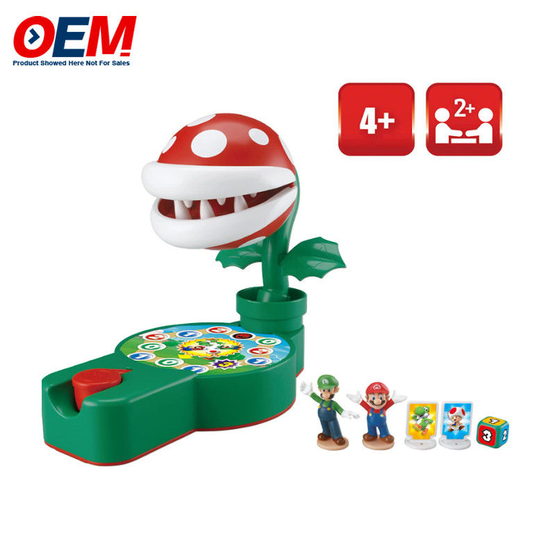 Juegos Dientes Super Mario Piranha Planta Escape Hecho Juego de acción de mesa para edades 4+ con 2 figuras de acción de Super Mario coleccionables