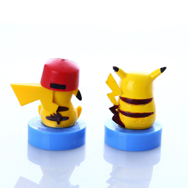 OEM hecho a medida Mini Stamper juguete Pikachu figura Stamper auto-tinta sello plástico Mini Stamper
