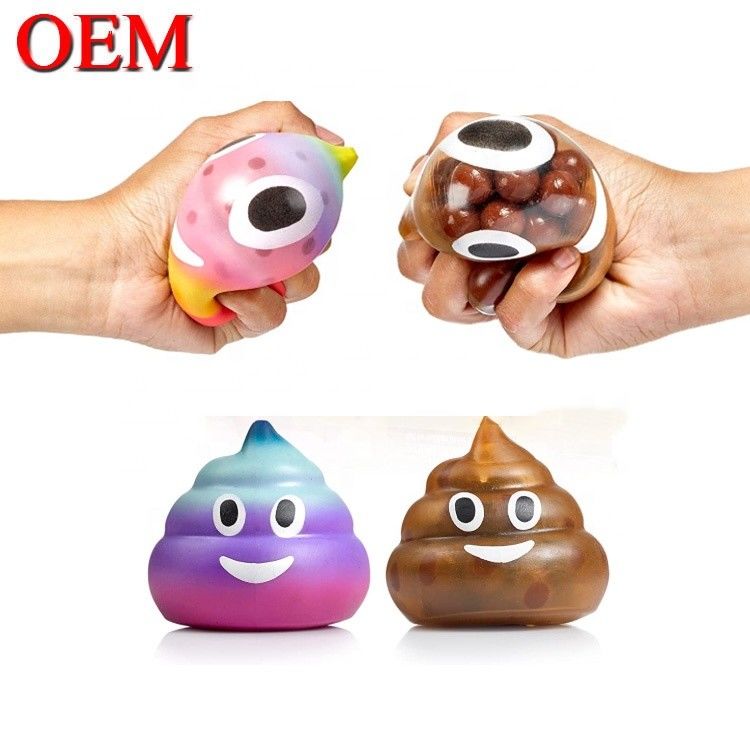 Pelotas de estrés de molde de OEM juguete de cambio de color de gel de juego de estrés hecha de TPR juguete de silicona para niños