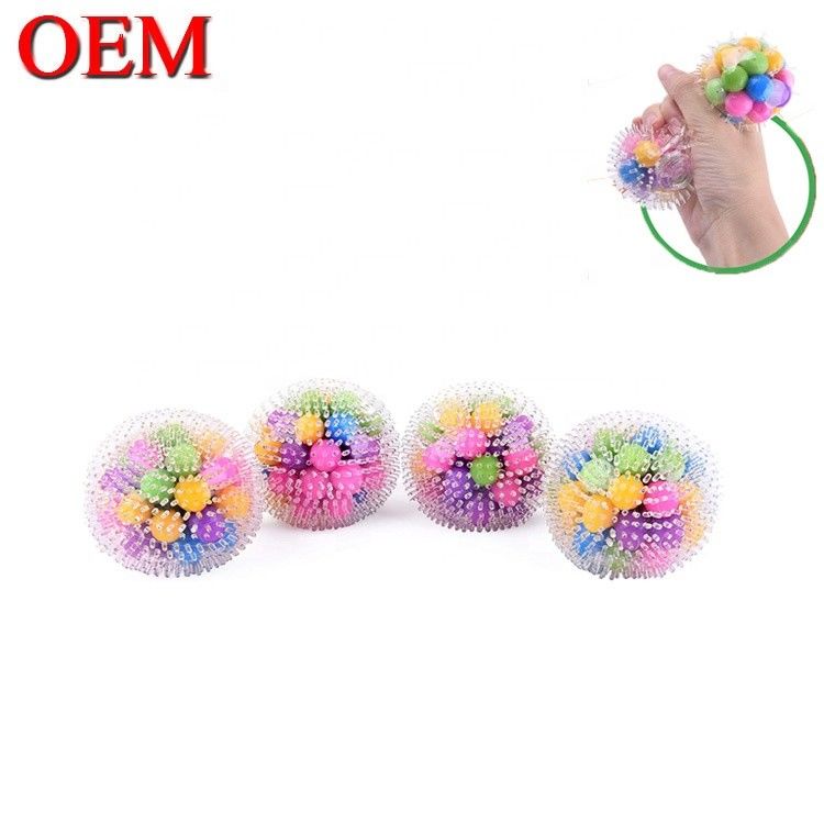 Pelotas de estrés de molde de OEM juguete de cambio de color de gel de juego de estrés hecha de TPR juguete de silicona para niños