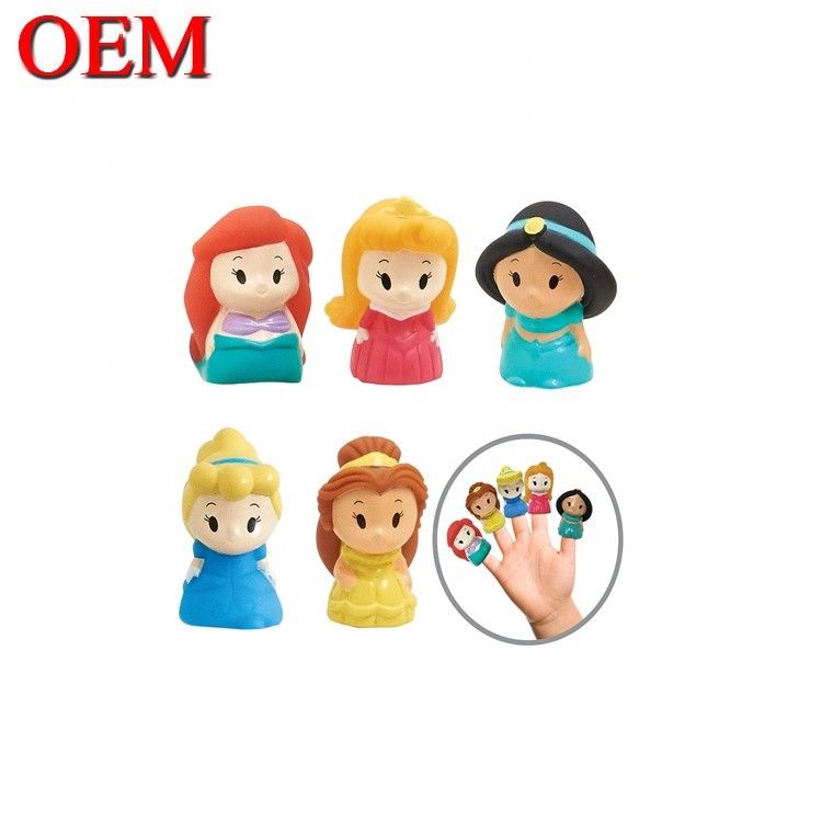 Figura de plástico 3D Finger Puppet juguetes de juego de mano OEM para niños Personalizado Figura de plástico