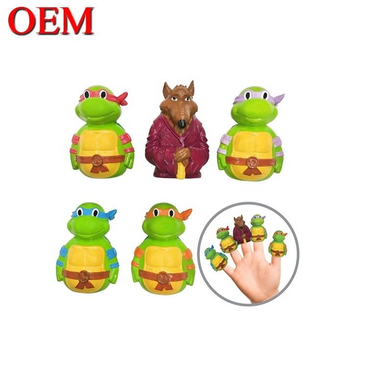 Figura de plástico 3D Finger Puppet juguetes de juego de mano OEM para niños Personalizado Figura de plástico
