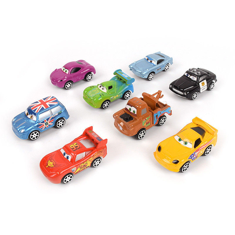 Fabricante personalizado dibujos animados Pixar Cars Racing Series Jackson Storm Cruz Smokey 1:43 Auto de aleación de metal de fundición juguetes niño niño Gif