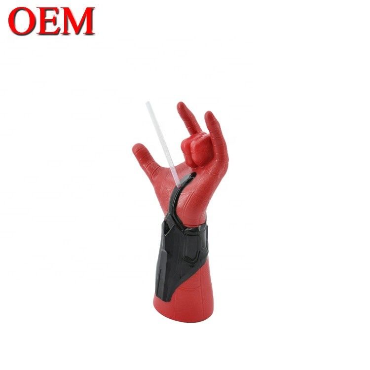Modelo 3D personalizado de Spider-Man Botella OEM Forma de personaje Copa de paja hecha en fábrica de tazas ABS 50 oz