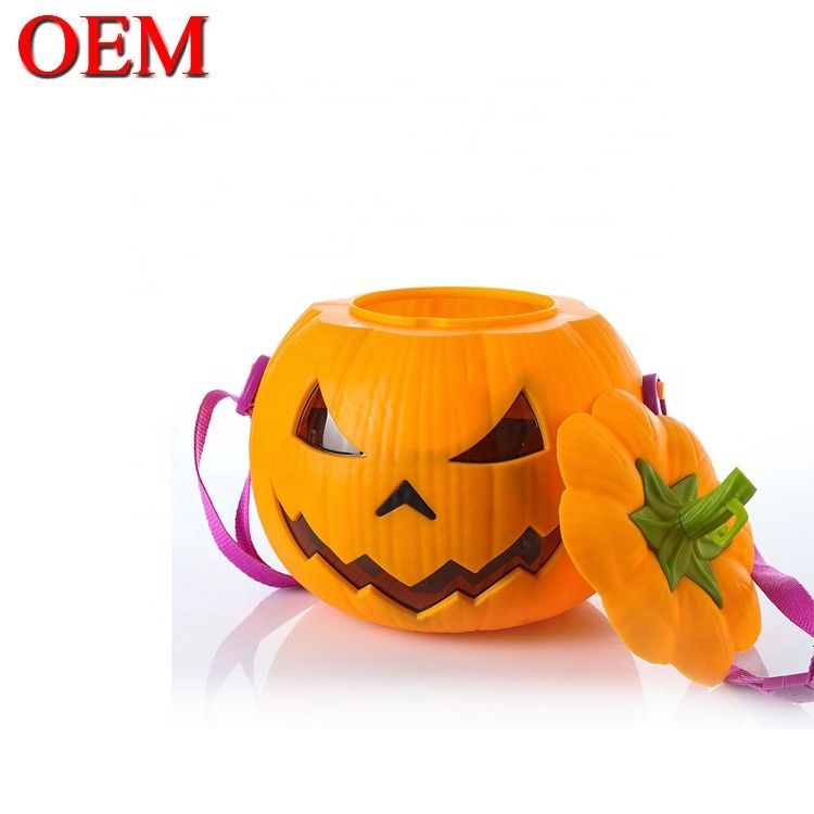 Contenedor de comida en 3D personalizado con activación por voz en forma de calabaza luminosa de palomitas de maíz OEM