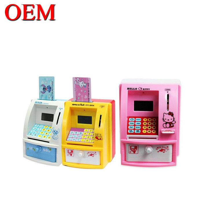 OEM personalizado Banco electrónico caja fuerte de dinero niños Monedas digitales caja fuerte de ahorro de efectivo cajero automático