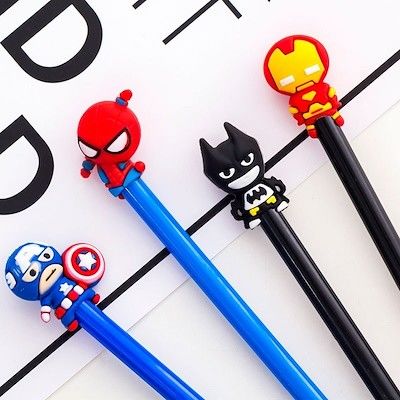 Personalizado Cool 3D dibujos animados figura de juguete bolígrafo cabeza de pluma Toppers niños juguete bolígrafo