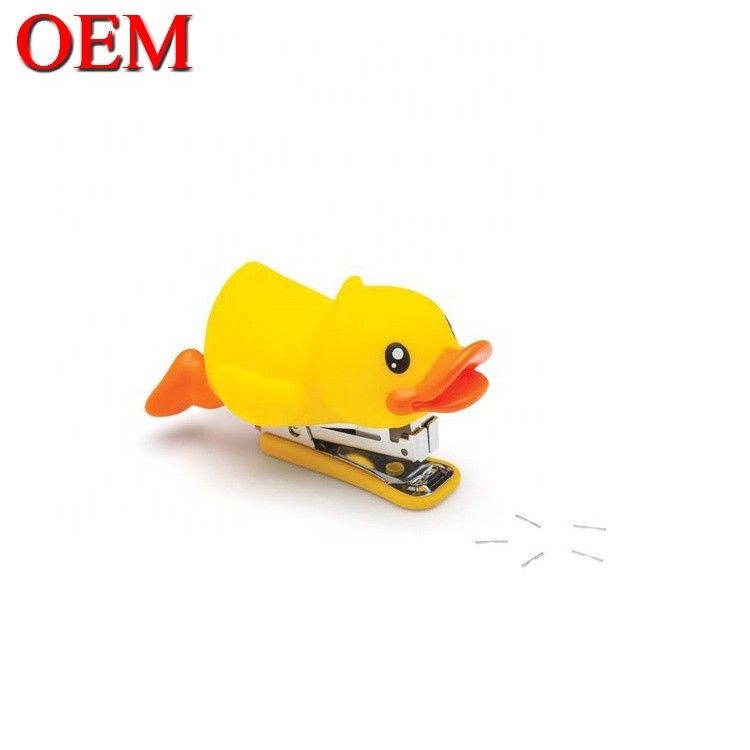 Envase de plástico de pato de forma de dibujo animado de oficina OEM Envase de plástico de juguete de animales de escuela para estudiantes