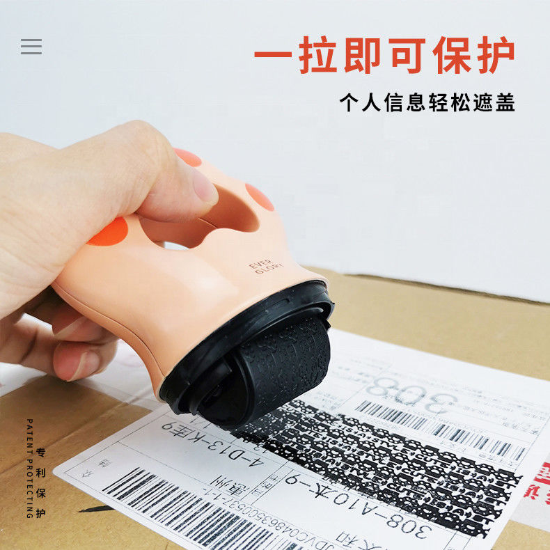 Made Protection Roller Stamper OEM Security Inking Stamp Roller Customized Refill Ink Roller With Cutter