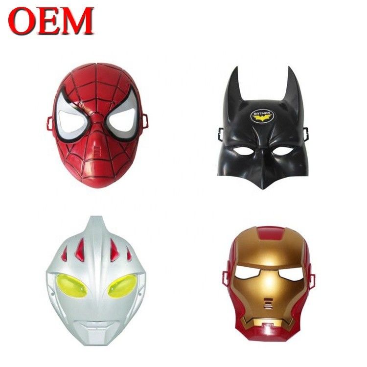 Máscaras personalizadas de Halloween Superhéroe de PVC Araña Héroe de Hierro Hulk Capitán América Máscaras Cosplay Trajes Máscara facial