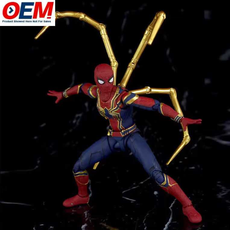 Hombre araña personalizado Figura de acción de plástico Hombre araña Modelo coleccionable de 15 cm Hombre araña Figura de modelo