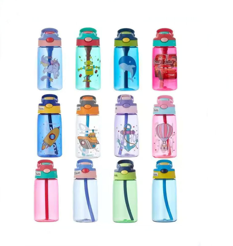Material de plástico de grado alimenticio seguro no tóxico botella de agua potable para niños bebé