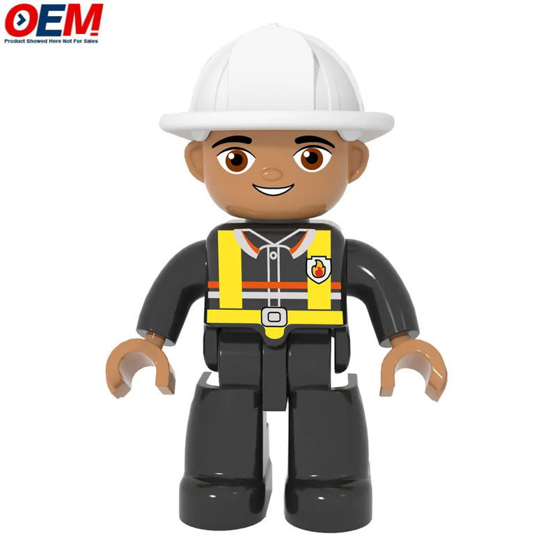 Personaje personalizado del trabajador hombre figura modelo juguetes maestro estudiante policía trabajador de la construcción juego de roles juguetes personalizados