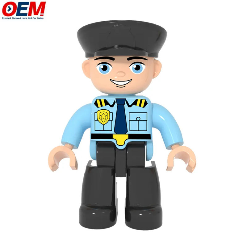 Personaje personalizado del trabajador hombre figura modelo juguetes maestro estudiante policía trabajador de la construcción juego de roles juguetes personalizados