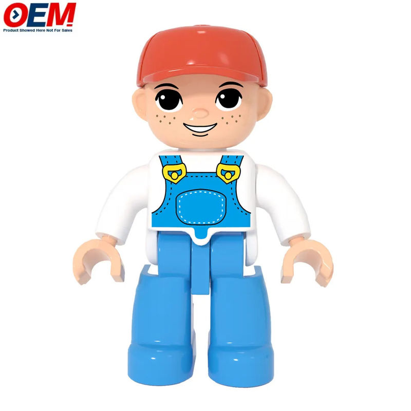 Personaje personalizado del trabajador hombre figura modelo juguetes maestro estudiante policía trabajador de la construcción juego de roles juguetes personalizados