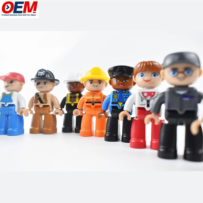 Personaje personalizado del trabajador hombre figura modelo juguetes maestro estudiante policía trabajador de la construcción juego de roles juguetes personalizados