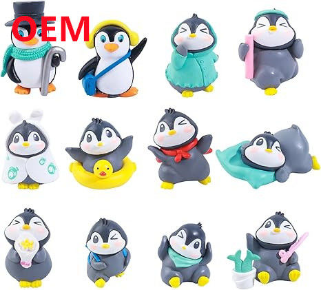OEM 3d Pvc Toys Made Cute Plastic Cake Mini Gift Toy Customized 6cm Height Animal Model