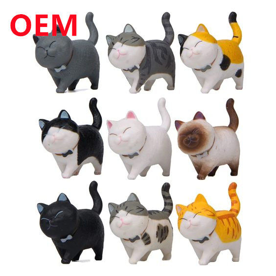 Juguetes de animales divertidos hechos a medida 6 diseños muñecos de PVC OEM material de PVC Mini juguetes