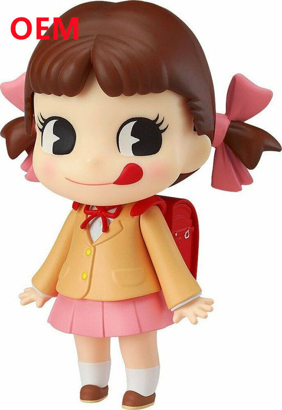 Color rojo personalizado 3d Pvc juguetes OEM plástico suave Colección de personajes de anime Hacer TPR 10 cm de altura figura chica linda