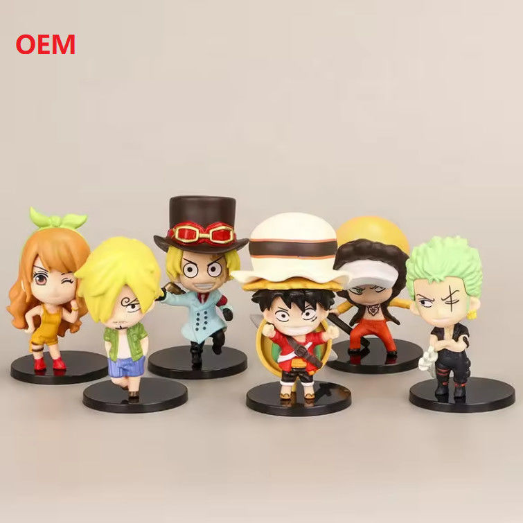 Modelos de dibujos animados Figuras de acción Anime Figuras de juguetes para decoración en color personalizado