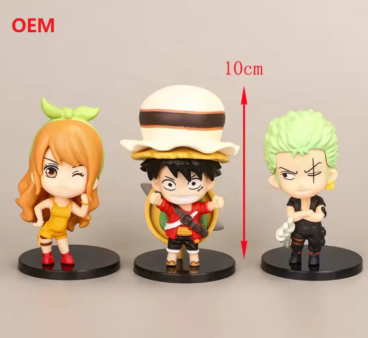 Modelos de dibujos animados Figuras de acción Anime Figuras de juguetes para decoración en color personalizado
